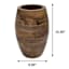 Mango Wood Flower Vase, 12"