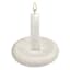 White Marble Taper Candle Plate, 4"