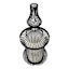 Black Metal Wire Uplight with Fabric Shade Liner, 24"