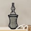 Black Metal Wire Uplight with Fabric Shade Liner, 24"
