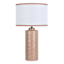 Floral Embossed Ceramic Lamp with Shade, 26"