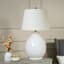 White Ceramic Medium Table Lamp Base, 20"