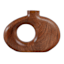 Natural Wood Cut-Out Vase, 10x7