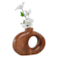 Natural Wood Cut-Out Vase, 10x7