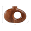 Natural Wood Cut-Out Vase, 10x7