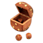 Wooden Dice Cube Box, 3"