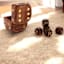 Wooden Dice Cube Box, 3"