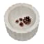 White Marble Bowl with Ribbed Edges, 6"