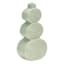 Cucumber Green Stacked Circles Ceramic Vase, 12"