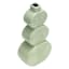 Cucumber Green Stacked Circles Ceramic Vase, 12"