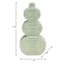 Cucumber Green Stacked Circles Ceramic Vase, 12"
