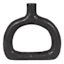 Black Textured Ceramic Wide Cut-Out Vase, 8"