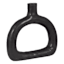 Black Textured Ceramic Wide Cut-Out Vase, 8"