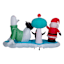 Lighted Ice Skating Rink Christmas Inflatable, 4.5'