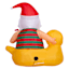 Lighted Santa Sitting on Duck Christmas Inflatable, 4.5'