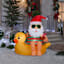 Lighted Santa Sitting on Duck Christmas Inflatable, 4.5'