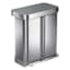 SimpleHuman Dual Combo Stainless Steel with Plastic Lid Step Can, 58l