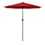 Red Crank & Tilt Round Patio Umbrella, 7.5'