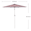 Stars & Stripes Flag Crank & Tilt Round Patio Umbrella, 7.5'
