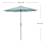Aquifer Crank & Tilt Round Patio Umbrella, 7.5'