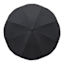 Black Crank & Tilt Round Patio Umbrella with Pom-Pom Fringe, 9'