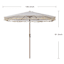 Found & Fable Cream Macrame Fringe Crank & Tilt Round Patio Umbrella, 9'