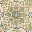 Moira Green & Blue Round Accent Rug with Tassels, 32"