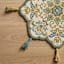 Moira Green & Blue Round Accent Rug with Tassels, 32"