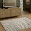 Amana Neutral Checkerboard Area Rug, 5.3x7