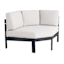 Soho Black Steel Patio Corner Chair