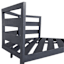 Soho Black Steel Patio Corner Chair