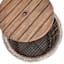 Honeybloom Monterey 3-Piece Pumice Wicker Finish with Light Grey Cushions Swivel Patio Chat Set