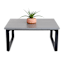 Soho Black Metal with Cement Top Patio Coffee Table
