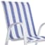 Stackable Sling Patio Chair, Blue & White Cabana