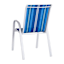 Stackable Sling Patio Chair, Ocean Stripe