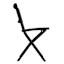 Crosby St. Rope Patio Folding Chair, Black