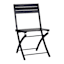 Crosby St. Slat Metal Patio Folding Chair, Black