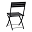 Crosby St. Slat Metal Patio Folding Chair, Black