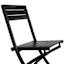 Crosby St. Slat Metal Patio Folding Chair, Black