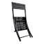 Crosby St. Slat Metal Patio Folding Chair, Black