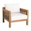 Haven Blonde Acacia Wood with Natural Canvas Cushions Patio Armchair