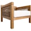 Haven Blonde Acacia Wood with Natural Canvas Cushions Patio Armchair