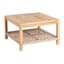 Haven Blonde Acacia Wood & Tan Rope Patio Coffee Table