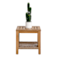 Haven Blonde Acacia Wood & Tan Rope Patio Side Table