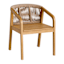 Haven Blonde Acacia Wood & Tan Rope Patio Dining Chair