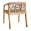 Haven Blonde Acacia Wood & Tan Rope Patio Dining Chair