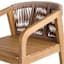 Haven Blonde Acacia Wood & Tan Rope Patio Dining Chair