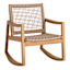 Haven Blonde Acacia Wood & Tan Rope Rocking Patio Chair