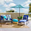 Spa Blue Crank & Tilt Round Patio Umbrella, 7.5'