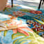 (E227) Santa Monica Trellis Aqua Floral Indoor & Outdoor Area Rug, 5x7